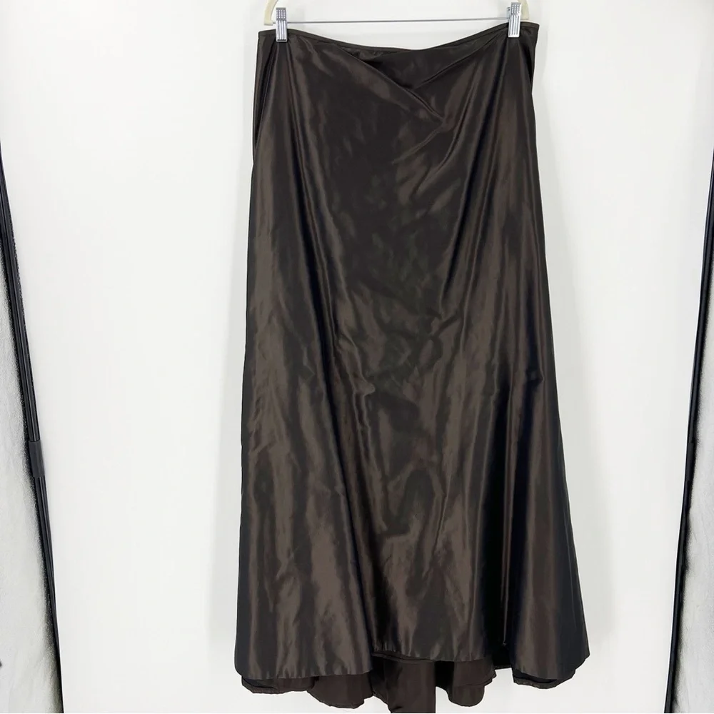 Carmen Marc Valvo 2 Piece MOTB Elegant Evening Wedding Attire Brown 16 - Picture 5 of 14